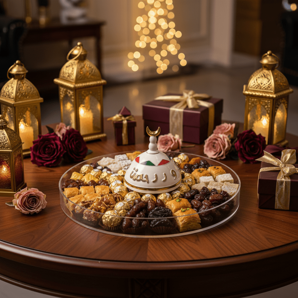 Luxury Round Acrylic Candy Display Tray with Elegant Clear Dome Cover – Premium Serving Platter for Sweets, Chocolates & Desserts – 30 cm - Al Kabayel Discount CentreLuxury Round Acrylic Candy Display Tray with Elegant Clear Dome Cover – Premium Serving Platter for Sweets, Chocolates & Desserts – 30 cmServing TraysAKDCAl Kabayel Discount Centre