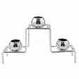 Luxury Silver & White Elegant 3 - Way Metal Candle Holder for Premium Table Décor – 20cm - Al Kabayel Discount CentreLuxury Silver & White Elegant 3 - Way Metal Candle Holder for Premium Table Décor – 20cmHome Décor AccentsAKDCAl Kabayel Discount Centre