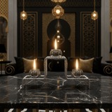 Luxury Silver & White Elegant 3 - Way Metal Candle Holder for Premium Table Décor – 20cm - Al Kabayel Discount CentreLuxury Silver & White Elegant 3 - Way Metal Candle Holder for Premium Table Décor – 20cmHome Décor AccentsAKDCAl Kabayel Discount Centre