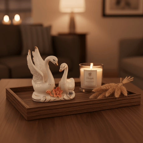 Luxury White Ceramic Swan Table Décor with Multicolour Floral Artwork for Home Decoration – 12×14cm - Al Kabayel Discount CentreLuxury White Ceramic Swan Table Décor with Multicolour Floral Artwork for Home Decoration – 12×14cmHome Décor AccentsAKDCAl Kabayel Discount Centre