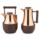 Mahra 1L Vacuum Flask Set – Dark Copper Finish with Wood Accent (2 Pieces) - Al Kabayel Discount CentreMahra 1L Vacuum Flask Set – Dark Copper Finish with Wood Accent (2 Pieces)ThermosMAHRAAl Kabayel Discount Centre