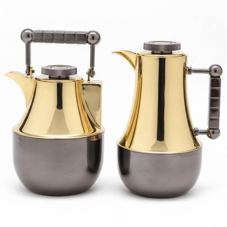 Mahra 1L Vacuum Flask Set – Gold Body with Dark Nickel Accent (2 Pieces) - Al Kabayel Discount CentreMahra 1L Vacuum Flask Set – Gold Body with Dark Nickel Accent (2 Pieces)ThermosMAHRAAl Kabayel Discount Centre