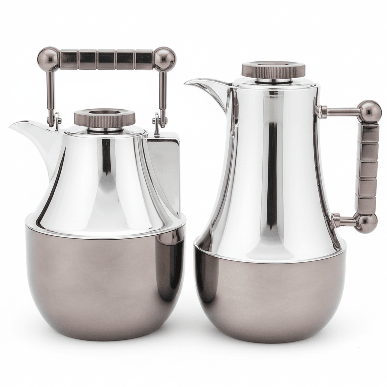 Mahra 1L Vacuum Flask Set – Silver Body with Dark Nickel Finish (2 Pieces) - Al Kabayel Discount CentreMahra 1L Vacuum Flask Set – Silver Body with Dark Nickel Finish (2 Pieces)ThermosMAHRAAl Kabayel Discount Centre