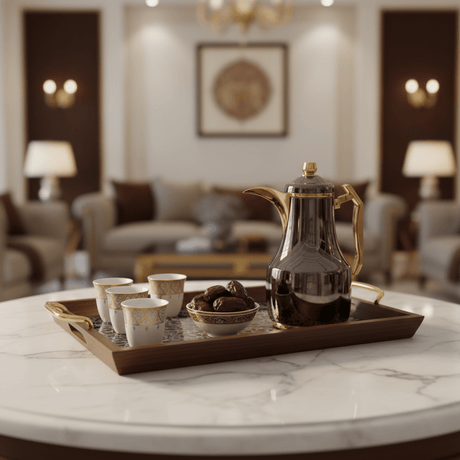 Mahra Brown & Gold Elegant Vacuum Flask Set, Durable Insulated Server for Tea, Coffee & Hot Drinks – 1L + 1L - Al Kabayel Discount CentreMahra Brown & Gold Elegant Vacuum Flask Set, Durable Insulated Server for Tea, Coffee & Hot Drinks – 1L + 1LThermosMAHRAAl Kabayel Discount Centre