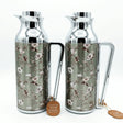 Mahra Floral Stainless Steel Vacuum Flask Set 1L + 1L – Silver Blossom – 2-Piece Thermos Set - Al Kabayel Discount CentreMahra Floral Stainless Steel Vacuum Flask Set 1L + 1L – Silver Blossom – 2-Piece Thermos SetThermosMAHRAAl Kabayel Discount Centre