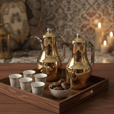 Mahra Luxury Gold & Silver Thermal Flask Set with Double Wall Insulation for Hot & Cold Beverages – 1L + 1L - Al Kabayel Discount CentreMahra Luxury Gold & Silver Thermal Flask Set with Double Wall Insulation for Hot & Cold Beverages – 1L + 1LThermosMAHRAAl Kabayel Discount Centre