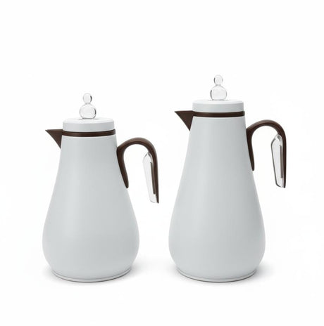 Mahra Premium Dual Vacuum Flask Set 1L + 0.7L – Classic White Finish with Wooden Brown Accents - Al Kabayel Discount CentreMahra Premium Dual Vacuum Flask Set 1L + 0.7L – Classic White Finish with Wooden Brown AccentsThermosMAHRAAl Kabayel Discount Centre