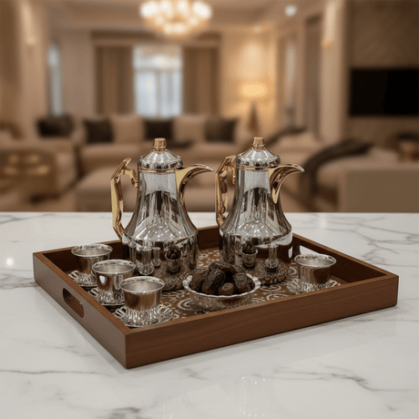 Mahra Silver & Gold Premium Thermal Flask Set, Double Wall Vacuum Insulation for Long - Lasting Temperature – 1L + 1L - Al Kabayel Discount CentreMahra Silver & Gold Premium Thermal Flask Set, Double Wall Vacuum Insulation for Long - Lasting Temperature – 1L + 1LThermosMAHRAAl Kabayel Discount Centre