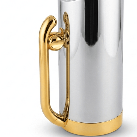 Mahra Stainless Steel Vacuum Flask – 0.8 Ltr – Silver & Gold - Al Kabayel Discount CentreMahra Stainless Steel Vacuum Flask – 0.8 Ltr – Silver & GoldThermosMAHRAAl Kabayel Discount Centre