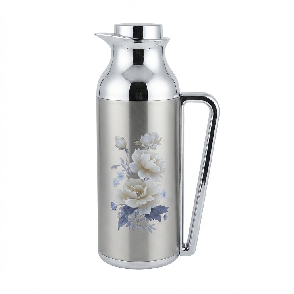 Mahra Stainless Steel Vacuum Flask 1L + 1L Set of 2 – Floral Edition - Al Kabayel Discount CentreMahra Stainless Steel Vacuum Flask 1L + 1L Set of 2 – Floral EditionThermosMAHRAAl Kabayel Discount Centre