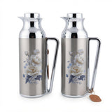 Mahra Stainless Steel Vacuum Flask 1L + 1L Set of 2 – Floral Edition - Al Kabayel Discount CentreMahra Stainless Steel Vacuum Flask 1L + 1L Set of 2 – Floral EditionThermosMAHRAAl Kabayel Discount Centre