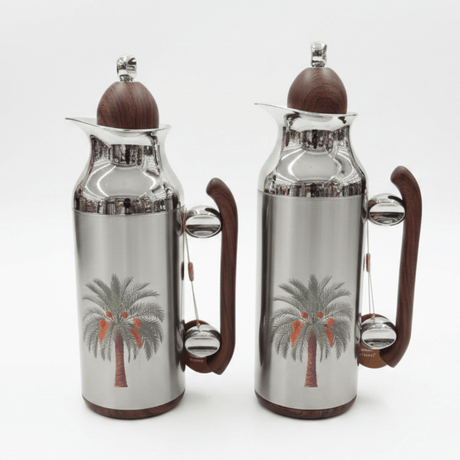 Mahra Vacuum Flask Set | 1L + 0.7L | Silver With Dark Wood Edition - Al Kabayel Discount CentreMahra Vacuum Flask Set | 1L + 0.7L | Silver With Dark Wood EditionThermosMAHRAAl Kabayel Discount Centre