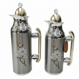 Mahra Vacuum Flask Set | 1L + 0.7L | Silver with Gold & Magnolia - Al Kabayel Discount CentreMahra Vacuum Flask Set | 1L + 0.7L | Silver with Gold & MagnoliaThermosMAHRAAl Kabayel Discount Centre
