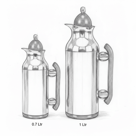 Mahra Vacuum Flask Set | 1L + 0.7L | White & Silver | Floral Edition - Al Kabayel Discount CentreMahra Vacuum Flask Set | 1L + 0.7L | White & Silver | Floral EditionThermosMAHRAAl Kabayel Discount Centre