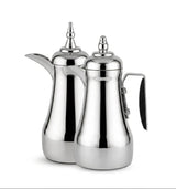 Mahra Vacuum Flask Set 1L + 1L Nickel Silver with Black Handle - Al Kabayel Discount CentreMahra Vacuum Flask Set 1L + 1L Nickel Silver with Black HandleTheromesMAHRAAl Kabayel Discount Centre