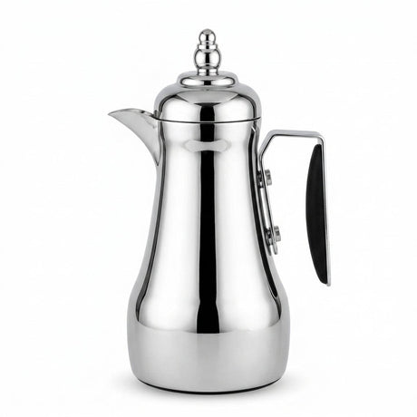 Mahra Vacuum Flask Set 1L + 1L Nickel Silver with Black Handle - Al Kabayel Discount CentreMahra Vacuum Flask Set 1L + 1L Nickel Silver with Black HandleTheromesMAHRAAl Kabayel Discount Centre