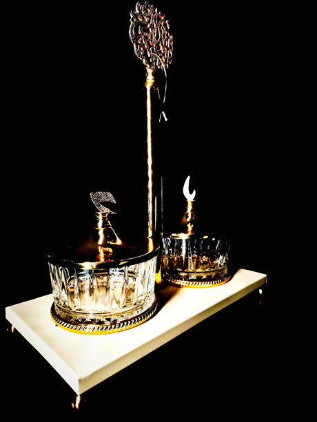 Majlis Candy Bowl 2Pcs With Stand Cream And Gold - Al Kabayel Discount CentreMajlis Candy Bowl 2Pcs With Stand Cream And GoldJars & Food SaversAKDCAl Kabayel Discount Centre