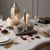 Majlis Style 2 - Section Glass Candy Bowl with Grey Metal Stand & Elegant Silver Lid – Decorative Serving Dish for Sweets Chocolates and Nuts 25×13 cm - Al Kabayel Discount CentreMajlis Style 2 - Section Glass Candy Bowl with Grey Metal Stand & Elegant Silver Lid – Decorative Serving Dish for Sweets Chocolates and Nuts 25×13 cmJars & Food SaversAKDCAl Kabayel Discount Centre