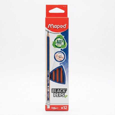 Maped Black'Peps HB2 Pencils – Pack of 36 (3 × 12) - Al Kabayel Discount CentreMaped Black'Peps HB2 Pencils – Pack of 36 (3 × 12)Pens, Pencils & MarkersMAPEDAl Kabayel Discount Centre