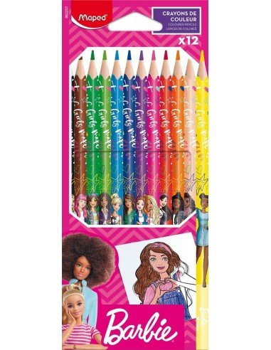 Maped Color Pencils Barbie 12 colors - Al Kabayel Discount CentreMaped Color Pencils Barbie 12 colorsColor PencilsMAPEDAl Kabayel Discount Centre