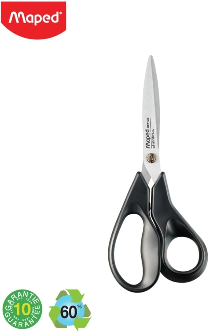 Maped Helix Usa Maped Eco - Friendly Recycled Scissors, Adult, 7 Inch, Right Handed (498149), Black - Al Kabayel Discount CentreMaped Helix Usa Maped Eco - Friendly Recycled Scissors, Adult, 7 Inch, Right Handed (498149), BlackScissorsMAPEDAl Kabayel Discount Centre
