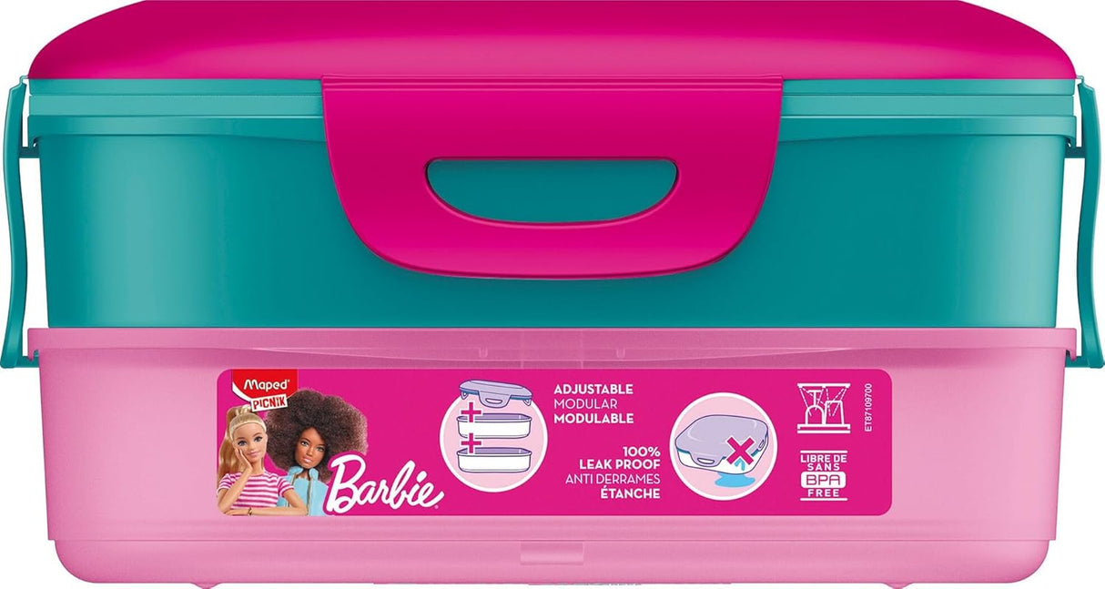 Maped Picnik Lunch Box Concept Kids Barbie 3 - in - 1 - Pink&Cyan - Al Kabayel Discount CentreMaped Picnik Lunch Box Concept Kids Barbie 3 - in - 1 - Pink&CyanLunch BoxMAPEDAl Kabayel Discount Centre