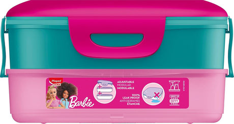 Maped Picnik Lunch Box Concept Kids Barbie 3 - in - 1 - Pink&Cyan - Al Kabayel Discount CentreMaped Picnik Lunch Box Concept Kids Barbie 3 - in - 1 - Pink&CyanLunch BoxMAPEDAl Kabayel Discount Centre