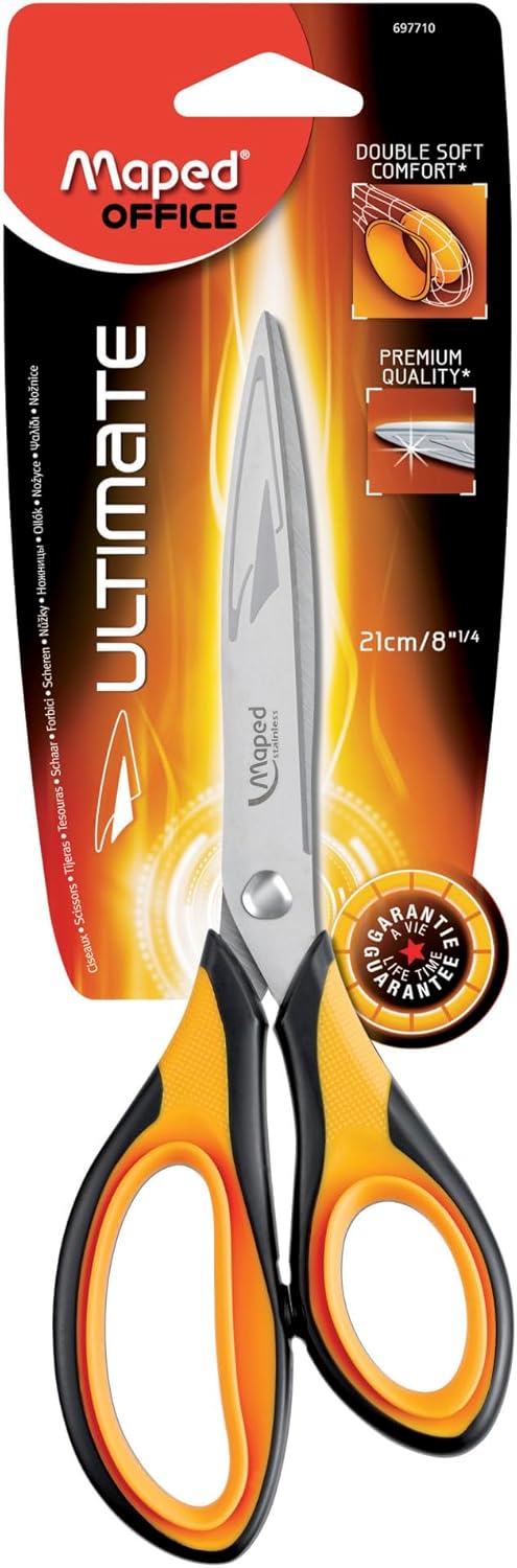 Maped Ultimate Precision Scissors 8.25 Inches, Black/Orange - Al Kabayel Discount CentreMaped Ultimate Precision Scissors 8.25 Inches, Black/OrangeScissorsMAPEDAl Kabayel Discount Centre