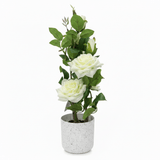 Marcolo Artificial White Rose Bonsai Plant with Speckled Plastic Pot - 40cm - Al Kabayel Discount CentreMarcolo Artificial White Rose Bonsai Plant with Speckled Plastic Pot - 40cmArtificial FloraMARCOLAAl Kabayel Discount Centre