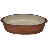 Maria Terracotta Oval Clay Baker Oven Microwave Dishwasher & Freezer Safe (Small) 22cmX13cmX5cm - (FloralWhite&Clay) - Al Kabayel Discount CentreMaria Terracotta Oval Clay Baker Oven Microwave Dishwasher & Freezer Safe (Small) 22cmX13cmX5cm - (FloralWhite&Clay)CookwareMARIAAl Kabayel Discount Centre