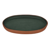 Maria Terracotta Oval Clay Tray Oven Microwave Dishwasher & Freezer Safe - 19cmX13cm - (Clay&Green) - Al Kabayel Discount CentreMaria Terracotta Oval Clay Tray Oven Microwave Dishwasher & Freezer Safe - 19cmX13cm - (Clay&Green)Serving TraysMARIAAl Kabayel Discount Centre