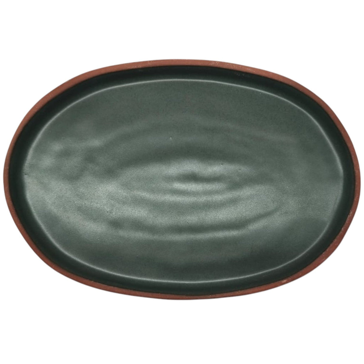 Maria Terracotta Oval Clay Tray Oven Microwave Dishwasher & Freezer Safe - 19cmX13cm - (Clay&Green) - Al Kabayel Discount CentreMaria Terracotta Oval Clay Tray Oven Microwave Dishwasher & Freezer Safe - 19cmX13cm - (Clay&Green)Serving TraysMARIAAl Kabayel Discount Centre