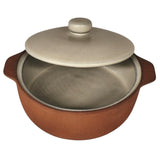 Maria Terracotta Round Clay Casserole With Lid Traditional - 25cmX6cm(FloralWhite&Clay) - Al Kabayel Discount CentreMaria Terracotta Round Clay Casserole With Lid Traditional - 25cmX6cm(FloralWhite&Clay)CasserolesMARIAAl Kabayel Discount Centre