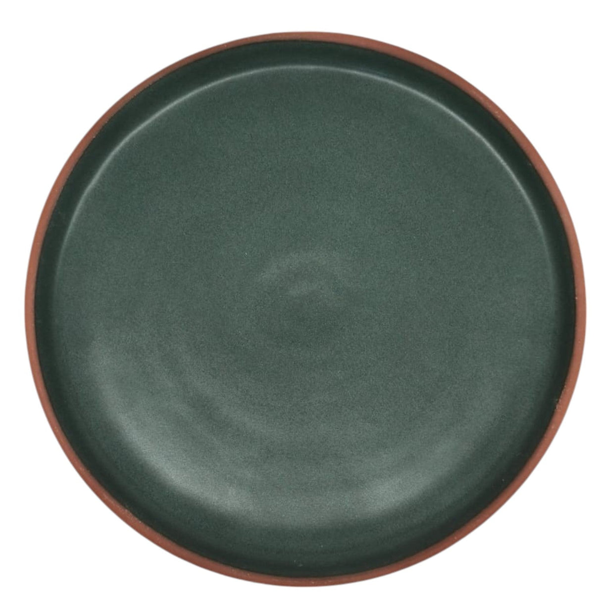 Maria Terracotta Round Clay Dessert Plate - 20cmX2cm - (Green&Clay) - Al Kabayel Discount CentreMaria Terracotta Round Clay Dessert Plate - 20cmX2cm - (Green&Clay)PlatesMARIAAl Kabayel Discount Centre