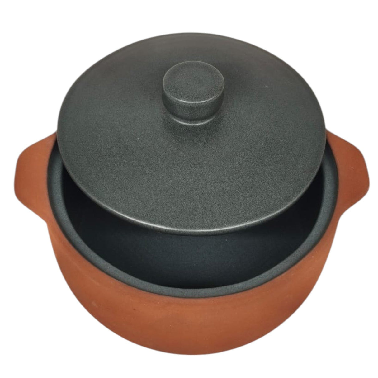 Maria Terracotta Round Clay Medium Casserole With Lid Traditional - 17cmX6cm(Green&Clay) - Al Kabayel Discount CentreMaria Terracotta Round Clay Medium Casserole With Lid Traditional - 17cmX6cm(Green&Clay)CasserolesMARIAAl Kabayel Discount Centre
