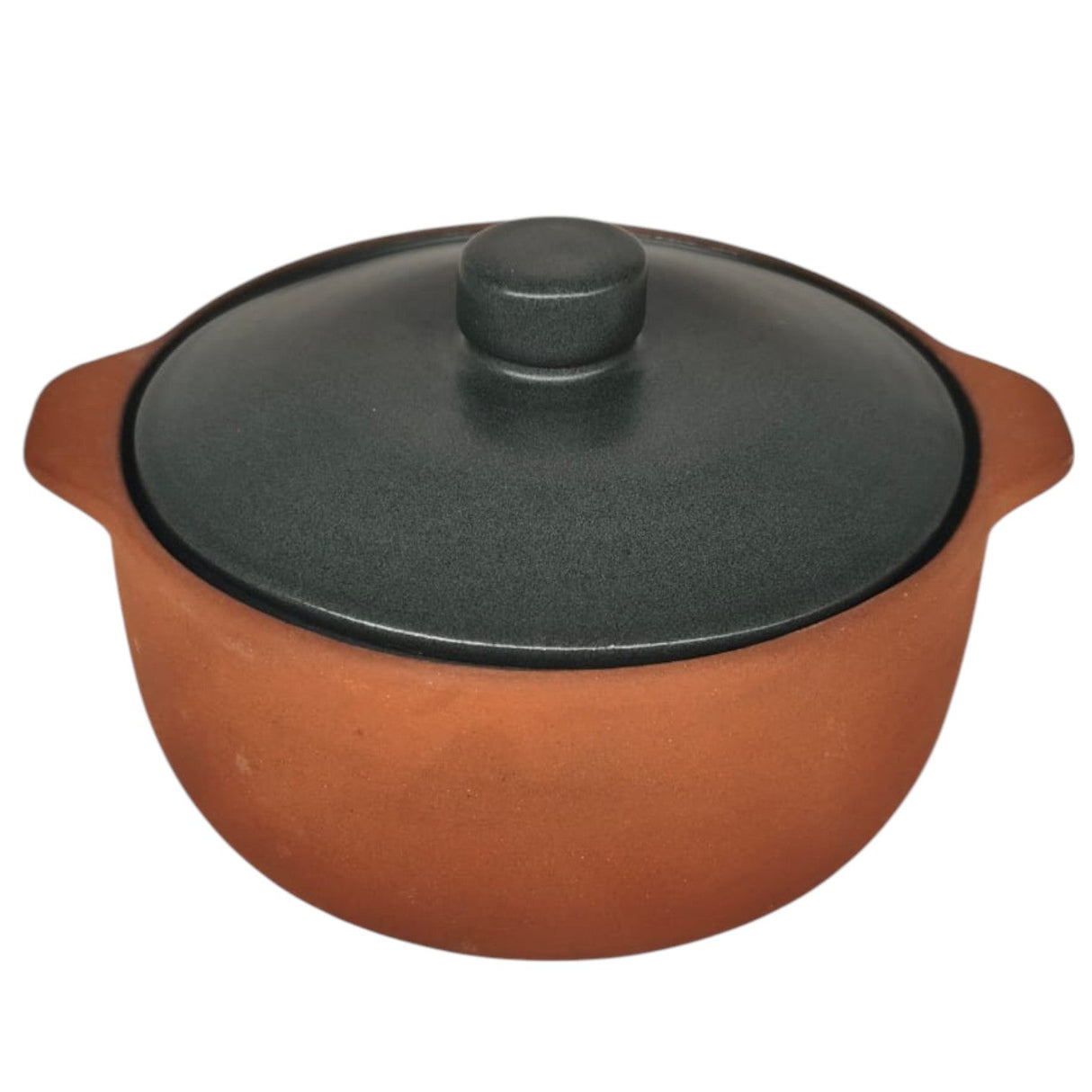Maria Terracotta Round Clay Medium Casserole With Lid Traditional - 17cmX6cm(Green&Clay) - Al Kabayel Discount CentreMaria Terracotta Round Clay Medium Casserole With Lid Traditional - 17cmX6cm(Green&Clay)CasserolesMARIAAl Kabayel Discount Centre