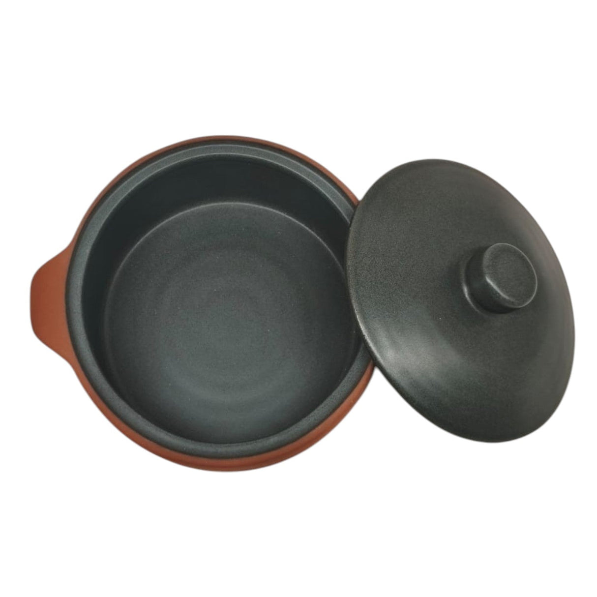 Maria Terracotta Round Clay Medium Casserole With Lid Traditional - 17cmX6cm(Green&Clay) - Al Kabayel Discount CentreMaria Terracotta Round Clay Medium Casserole With Lid Traditional - 17cmX6cm(Green&Clay)CasserolesMARIAAl Kabayel Discount Centre