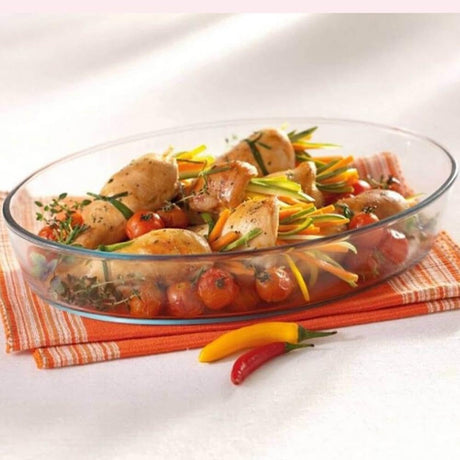 MARINEX Oval Borosilicate Baking Tray/Roaster 2.4 Liter, 30.2cm*21.2cm*6.3cm - Al Kabayel Discount CentreMARINEX Oval Borosilicate Baking Tray/Roaster 2.4 Liter, 30.2cm*21.2cm*6.3cmFood ContainersMARINEXAl Kabayel Discount Centre