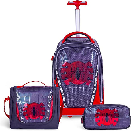 Marvel Spiderman Premium 3 - in - 1 School Set Includes 20" Trolley with Big Wheels, Lunch Bag, Pencil Case - Al Kabayel Discount CentreMarvel Spiderman Premium 3 - in - 1 School Set Includes 20" Trolley with Big Wheels, Lunch Bag, Pencil CaseSchool BagsMarvelAl Kabayel Discount Centre