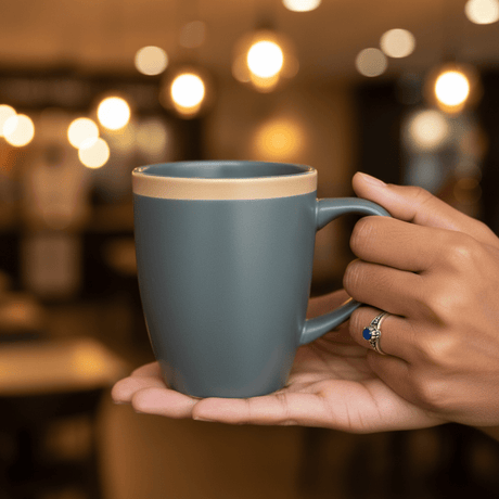 Matte Grey Ceramic Mug with Elegant Handle — 300ml - Al Kabayel Discount CentreMatte Grey Ceramic Mug with Elegant Handle — 300mlMugsAKDCAl Kabayel Discount Centre