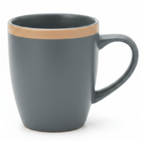 Matte Grey Ceramic Mug with Elegant Handle — 300ml - Al Kabayel Discount CentreMatte Grey Ceramic Mug with Elegant Handle — 300mlMugsAKDCAl Kabayel Discount Centre