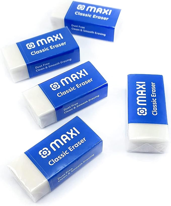 Maxi Classic Dust Free Eraser Medium 12Pc Pet Pack, For Erasing Performance For School, Office And Home - Al Kabayel Discount CentreMaxi Classic Dust Free Eraser Medium 12Pc Pet Pack, For Erasing Performance For School, Office And HomeErasers & SharpenersMAXIAl Kabayel Discount Centre
