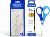 MAXI Geometry set + Graphite Pencil HB 12pcs + Scissors - Al Kabayel Discount CentreMAXI Geometry set + Graphite Pencil HB 12pcs + ScissorsRulers & Math SetsMAXIAl Kabayel Discount Centre