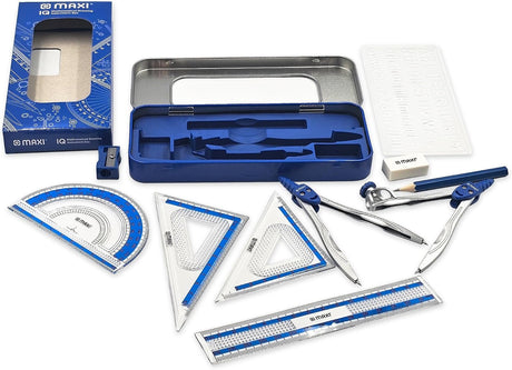 Maxi IQ Mathematical Geometry Instrument Box – 10 Piece Set - Al Kabayel Discount CentreMaxi IQ Mathematical Geometry Instrument Box – 10 Piece SetRulers & Math SetsMAXIAl Kabayel Discount Centre