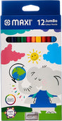 Maxi Jumbo Jumbo Ergonomic Triangular Coloured Pencils 12 Colour + Jumbo Sharpener In A Cardboard Box - Al Kabayel Discount CentreMaxi Jumbo Jumbo Ergonomic Triangular Coloured Pencils 12 Colour + Jumbo Sharpener In A Cardboard BoxColor PencilsMAXIAl Kabayel Discount Centre