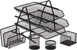 Maxi Metal Mesh Executive Desk Organizer 5Pcs Set Black - Al Kabayel Discount CentreMaxi Metal Mesh Executive Desk Organizer 5Pcs Set BlackDocument TraysMAXIAl Kabayel Discount Centre