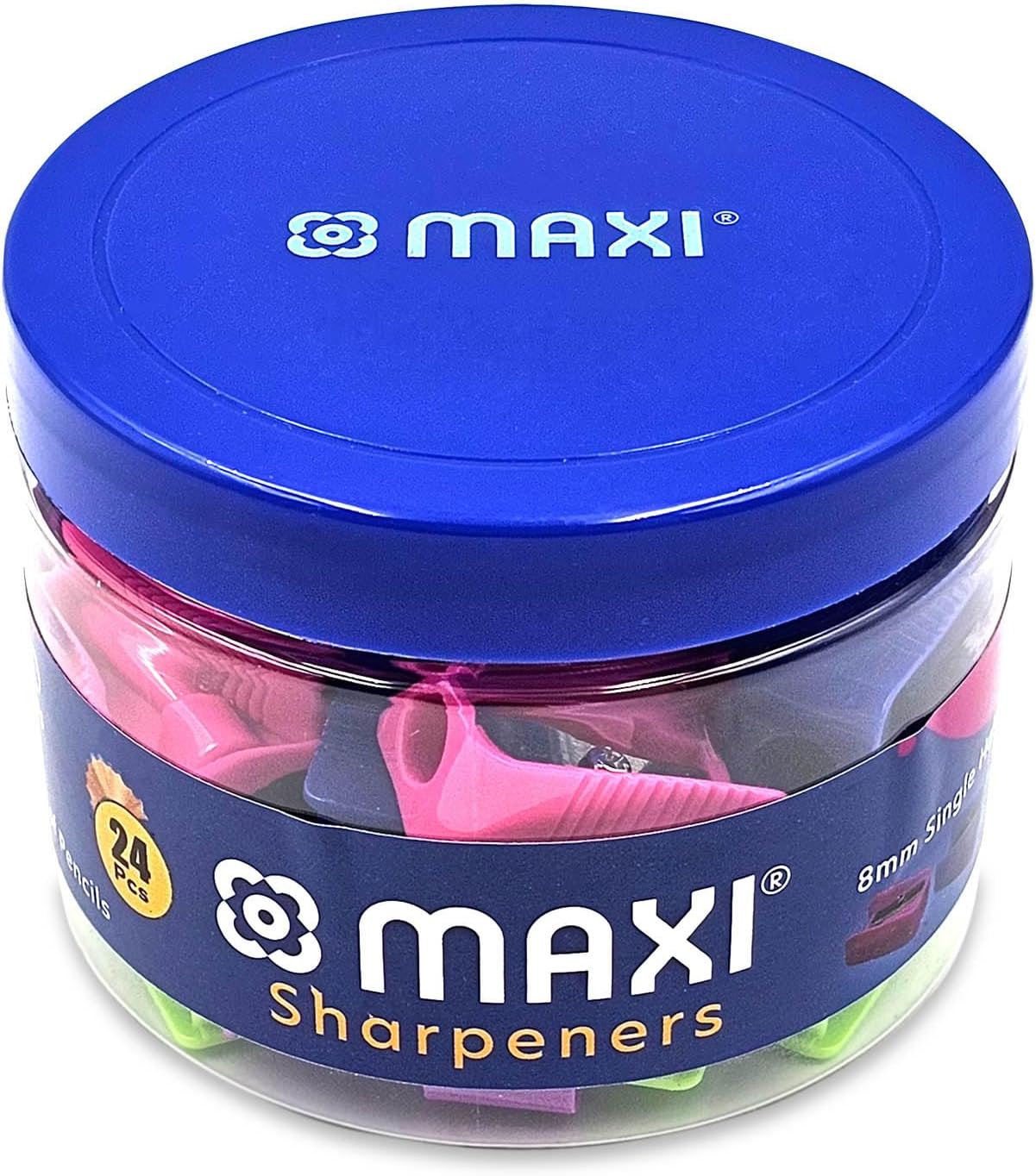 Maxi Single Hole Pencil Sharpener – Assorted Colours (Pack of 24) - Al Kabayel Discount CentreMaxi Single Hole Pencil Sharpener – Assorted Colours (Pack of 24)Erasers & SharpenersMAXIAl Kabayel Discount Centre