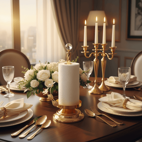 Maximan Golden Metal Paper Towel Holder | Twisted Crystal Top | 35×12cm - Al Kabayel Discount CentreMaximan Golden Metal Paper Towel Holder | Twisted Crystal Top | 35×12cmNapkin Holders & Tissue BoxMAXIMANAl Kabayel Discount Centre