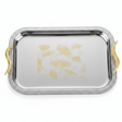 Maximan Luxury Silver & Gold Stainless Steel Serving Tray with Gold Bird Handles | 40×29 cm - Al Kabayel Discount CentreMaximan Luxury Silver & Gold Stainless Steel Serving Tray with Gold Bird Handles | 40×29 cmServing TraysMAXIMANAl Kabayel Discount Centre