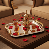 Maximan Luxury Silver & Gold Stainless Steel Serving Tray with Handles | 28.5 × 19 cm | - Al Kabayel Discount CentreMaximan Luxury Silver & Gold Stainless Steel Serving Tray with Handles | 28.5 × 19 cm |Serving TraysMAXIMANAl Kabayel Discount Centre